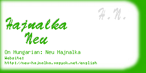 hajnalka neu business card